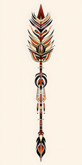 Wall Mural - Tribal Arrow Tattoo traditional tattoo illustration