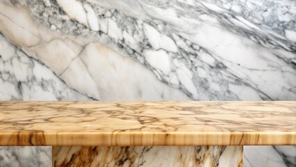 Poster - marble table in front of a white marble background,marble table in front of a white marble background,marble table in front of a white marble background