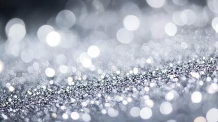 Wall Mural - Silver glitter background