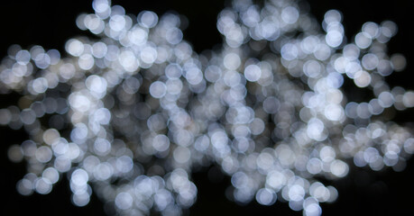 Sticker - White abstract bokeh lights at night