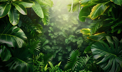 Wall Mural - World Rainforest Day copy space background design