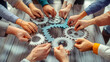 © Siasart Studio - Teamwork and Collaboration Concept - Illustration of Interlocking Gears