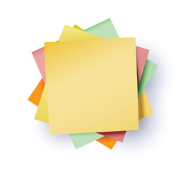 Wall Mural - Post-it sticky note yellow paper. Stack post note