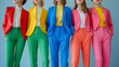 © Siasart Studio - Five Women in Colorful Suits - Fashion Photography