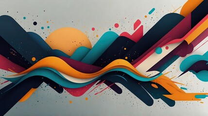 Wall Mural - modern trendy abstract background premium vector generate ai 