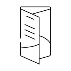 Wall Mural - info booklet line icon vector. info booklet sign. isolated contour symbol black illustration