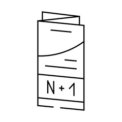 Wall Mural - numbering booklet line icon vector. numbering booklet sign. isolated contour symbol black illustration