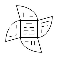 Wall Mural - irregular booklet line icon vector. irregular booklet sign. isolated contour symbol black illustration