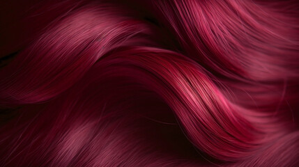 the vibrant burgundy cherry red hair color and texture. 