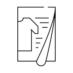 Wall Mural - clothing catalog line icon vector. clothing catalog sign. isolated contour symbol black illustration