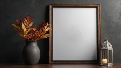 Wall Mural - Frame mockup  empty Poster Minimalist interior frame mockup