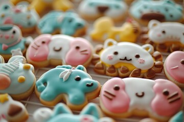 Wall Mural - Adorable Animal Cookies