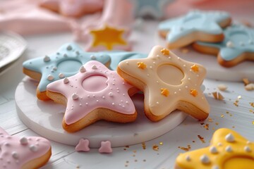 Wall Mural - Delicious Star-Shaped Cookies