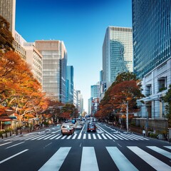 Wall Mural - street in Tokyo, AI generated