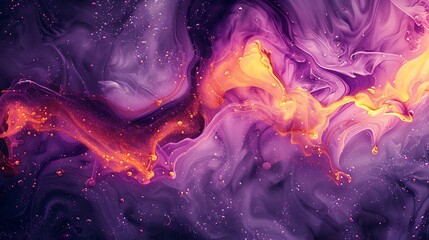 A background of liquid ink texture, swirling and flowing patterns with vibrant yellow and purple colors, fluid and captivating feel, hd quality, natural look. --ar 16:9 --v 6.0 --s 250 --style raw