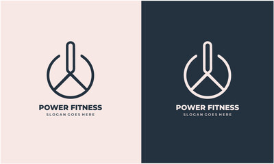 Wall Mural - Power Fitness Logo Design template, is a suitable option for business or individuals in the fitness industry vector design template.