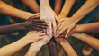 © 沈军 贡 - Diverse hands coming together in unity and support