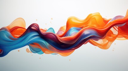 Sticker - Colorful fluid motion creating abstract shapes