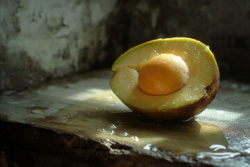 Canvas Print - Avocado on dark