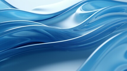 Wall Mural - blue Wavy Glass Shapes Background