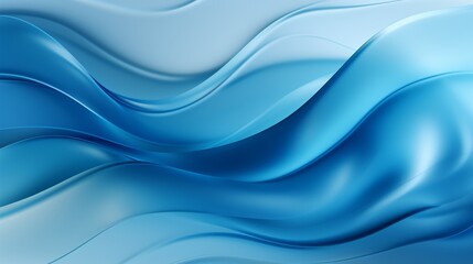 Wall Mural - blue Wavy Glass Shapes Background