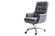 © KENZOGROW - Stylish gray office chair with a modern design, perfect for adding comfort and elegance to any workspace.