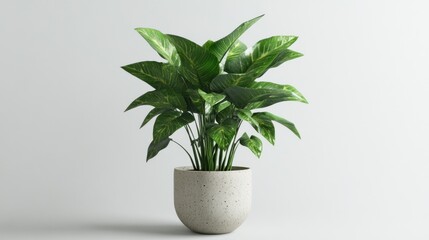 Wall Mural - Green Plant in a Speckled Pot