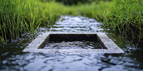 Canvas Print - Innovative approaches in repurposing wastewater are paving the way for sustainable farming and enhanced environmental stewardship.