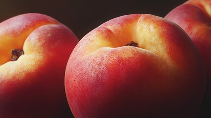 Poster - Close-Up of Ripe Peaches