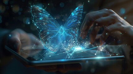 Digital Butterfly on Tablet
