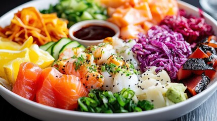 Wall Mural - Colorful Sushi Bowl