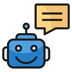 Canvas Print - Chatbot Icon Element For Design