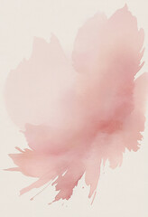 Sticker - delicate pink hand painted aquarelle background with copy space