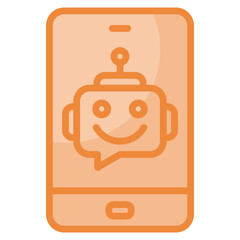 Wall Mural - Chatbot Icon Element For Design