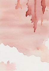 Sticker - delicate pink hand painted aquarelle background with copy space