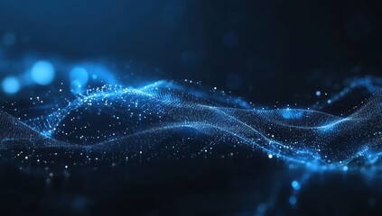Wall Mural - abstract digital wave background