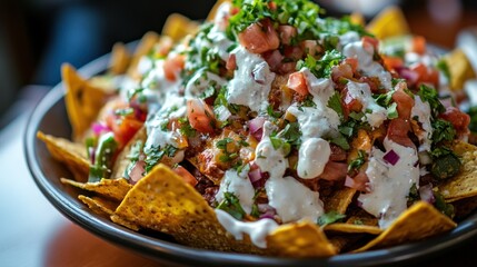 Canvas Print - Nachos with all the toppings