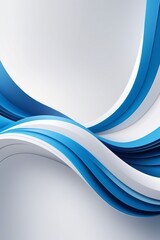 Blue and white waves abstract background, vertical composition	