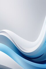 Wall Mural - Blue and white waves abstract background, vertical composition	