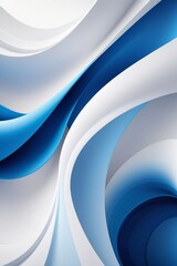 Wall Mural - Blue and white waves abstract background, vertical composition	