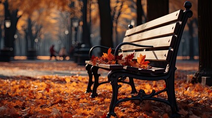 Wall Mural - autumn in the park  