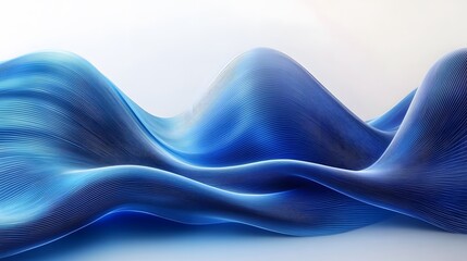 Serene Ocean Waves. Abstract wave line background with blue tones concept