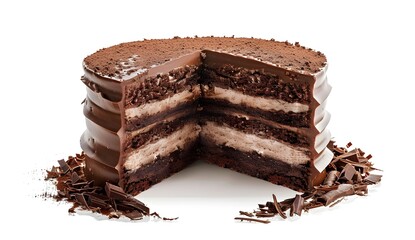 Sticker - Delicious Chocolate Cake with Cream Filling