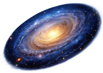 A galaxy isolated on white and transparent background