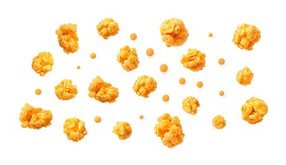 Wall Mural - Popcorn isolated on white background