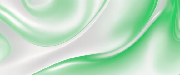 Wall Mural - Soft pastel Green shiny satin silk swirl wave background