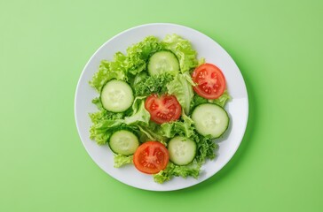 Poster - Fresh Salad with Tomatoes and Cucumbers