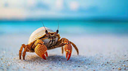 hermit crab on the beach