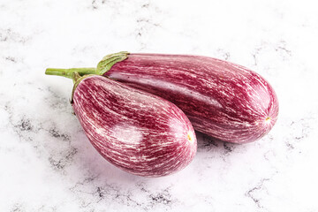 Ripe purple graffiti eggplant for cooking