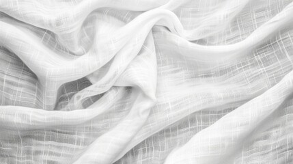 White Fabric Background. Canvas Texture for Art and Design Projects